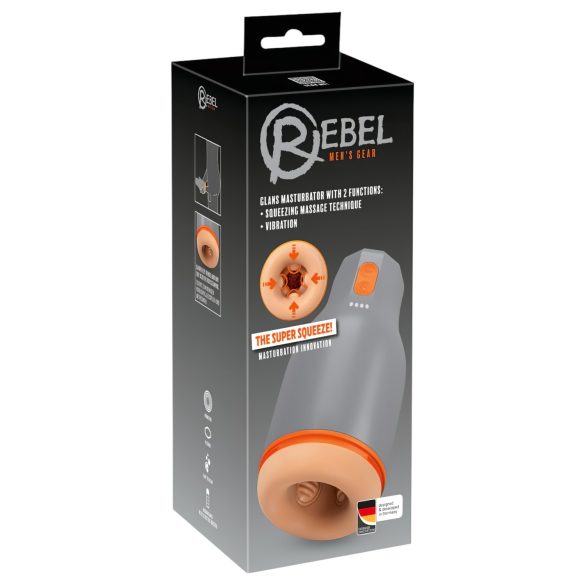 Rebel - vanntett, realistisk masturbator (natur-grå)