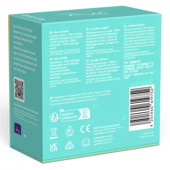 We-Vibe Sync Lite - parvibrator med app- og fjernkontroll (grønn)