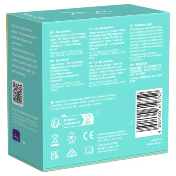 We-Vibe Sync Lite - parvibrator med app- og fjernkontroll (grønn)