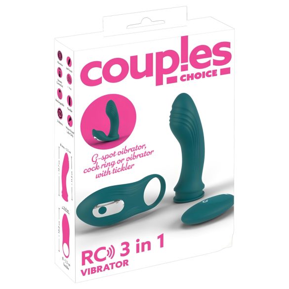 Couples Choice - 3i1 variabel vibrator (turkis)