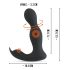 Rebel - fjernstyrt 2-i-1 prostata-vibrator (svart)