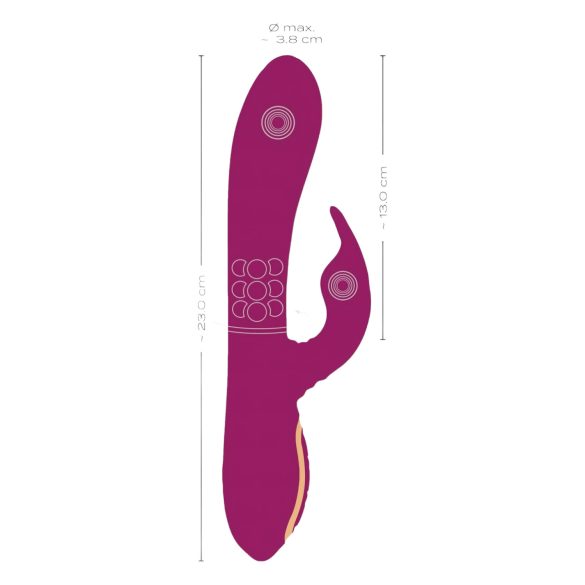 Javida - 3-i-1 perlevibrator med rotasjon (lilla)