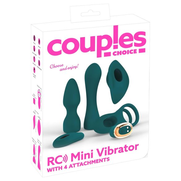 Couples Choice - 4-i-1 fjernstyrt vibrator (turkis)