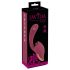 Javida - 2-i-1 tungeformet vibrator (rød)