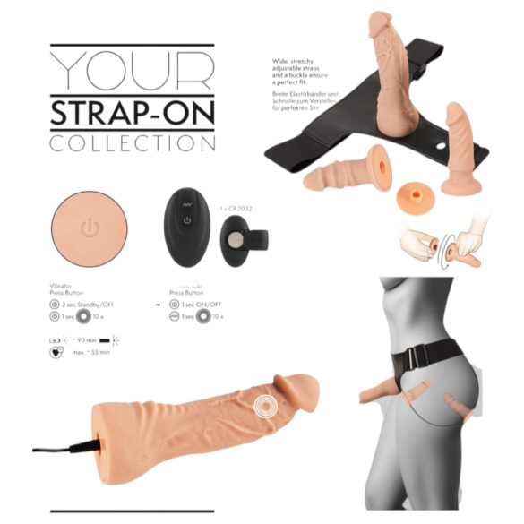 You2Toys - justerbar strap-on sett (natur)