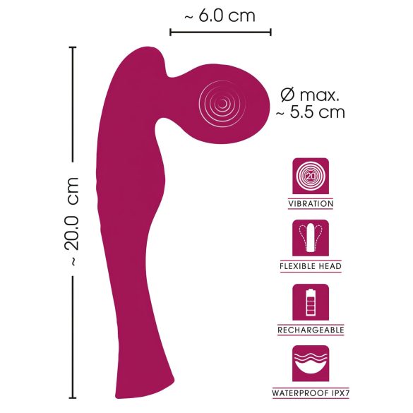 SMILE Spesiell Stav - oppladbar massasjevibrator (rosa)
