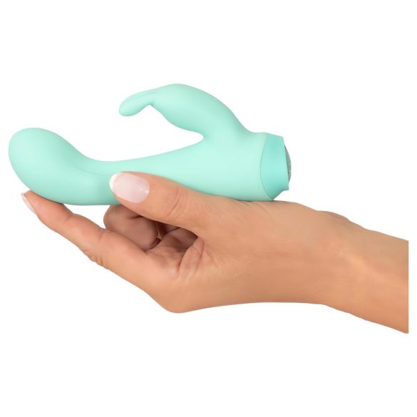 Cuties Mini 4 - oppladbar, vanntett kaninvibrator (grønn)