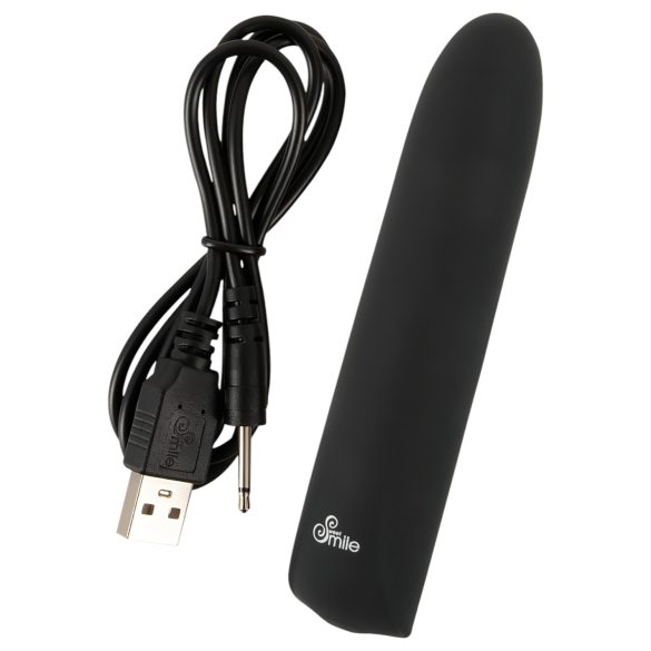 Smile - oppladbar, vanntett mini-vibrator (svart)