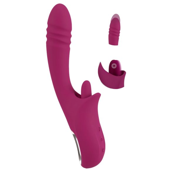 Javida Licking & Thrusting - tunger & skyver vibrator (lilla)