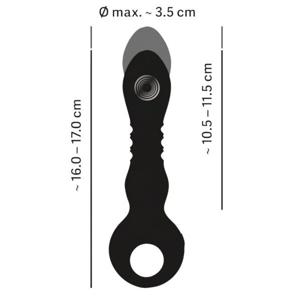 Eternal - kraftig vibrator med trykk (svart)