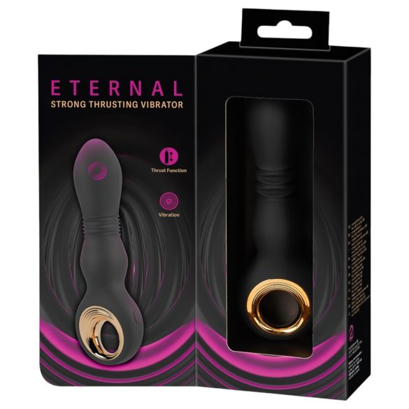 Eternal - kraftig vibrator med trykk (svart)