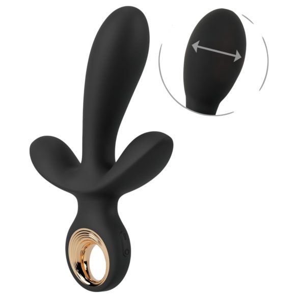 Eternal - oppblåsbar trippel vibrator (svart)