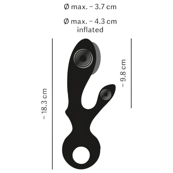 Eternal - oppblåsbar klitorisvibrator med arm (svart)