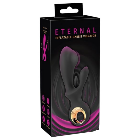 Eternal - oppblåsbar klitorisvibrator med arm (svart)