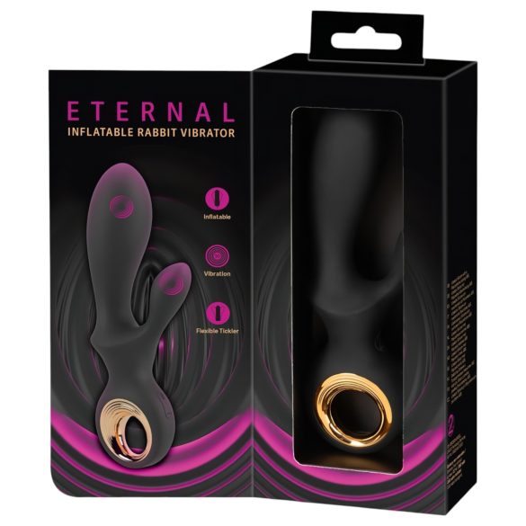 Eternal - oppblåsbar klitorisvibrator med arm (svart)