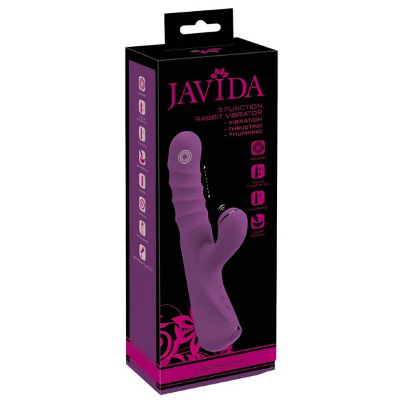 Javida - 3-i-1 rabbit-vibrator (lilla)
