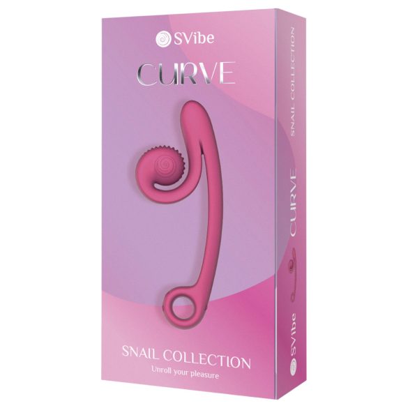 Snail Vibe Curve - 2-i-1 klitorisvibrator (rosa)