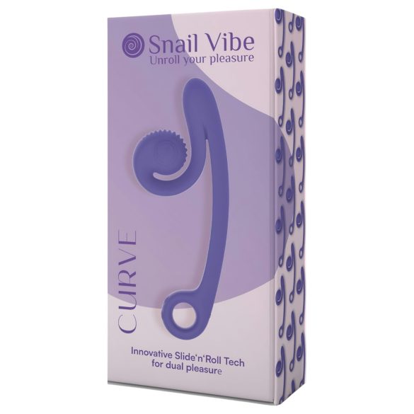 Snail Vibe Curve - 2-i-1 klitorisstimulator og vibrator (lilla)