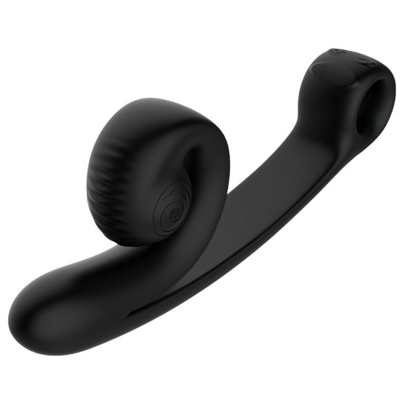 Snail Vibe Curve - 2-i-1 klitorisstimulator og vibrator (svart)