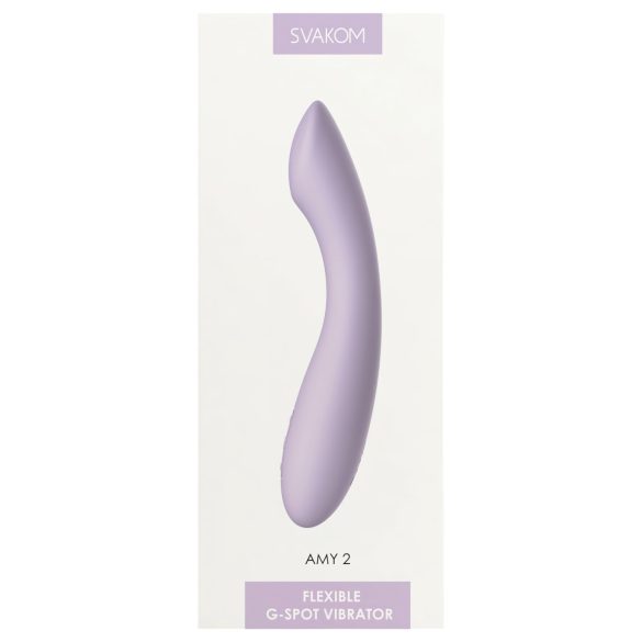 Svakom Amy 2 - oppladbar, vanntett G-punktvibrator (lilla)
