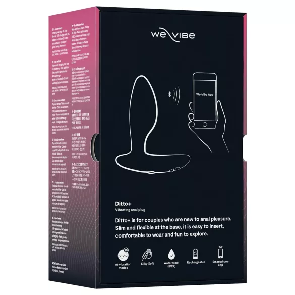 We‑Vibe Ditto+ - App-styrt analvibrator (svart)