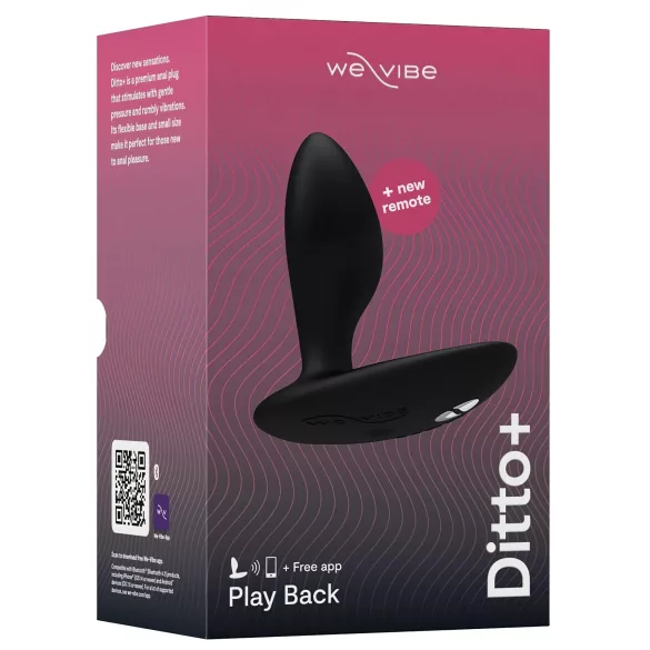 We‑Vibe Ditto+ - App-styrt analvibrator (svart)