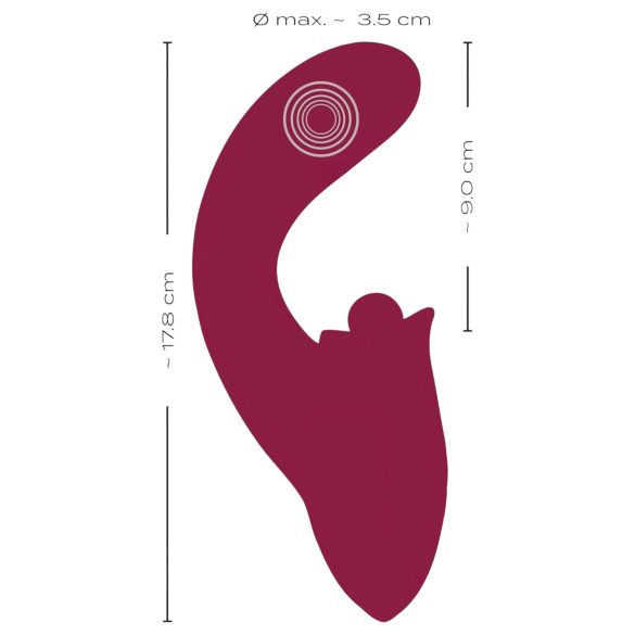 Javida - 3-i-1 tungevibrator (rød)