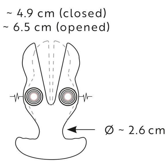 ANOS - dobbel analvibrator (svart)