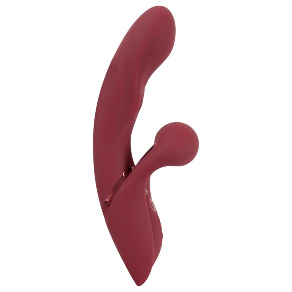 Javida 2-i-1 Rabbit - oppladbar klitorisvibrator (rød)