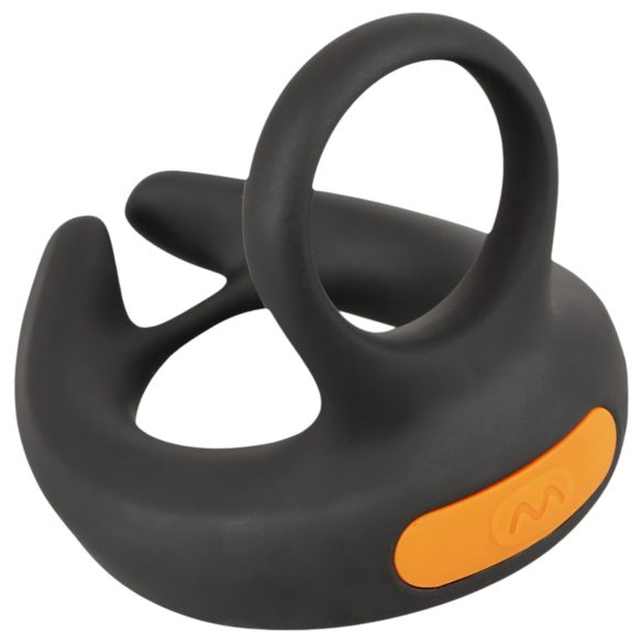 Rebel - vibrerende penisring og testikkelvibrator (svart)