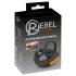 Rebel - vibrerende penisring og testikkelvibrator (svart)