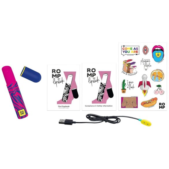 ROMP Lipstick - oppladbar klitorisstimulator med luftbølger (rosa)