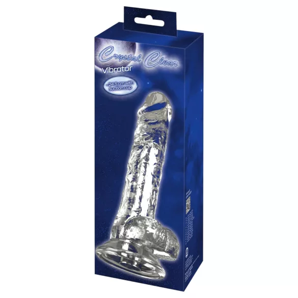 Crystal - Vibrator med sugekopp (gjennomsiktig)