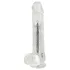 Crystal - Vibrator med sugekopp (gjennomsiktig)