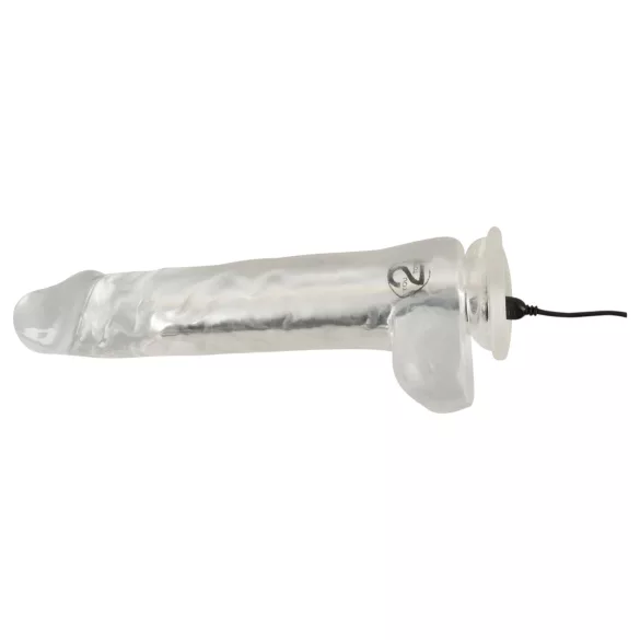 Crystal - Vibrator med sugekopp (gjennomsiktig)