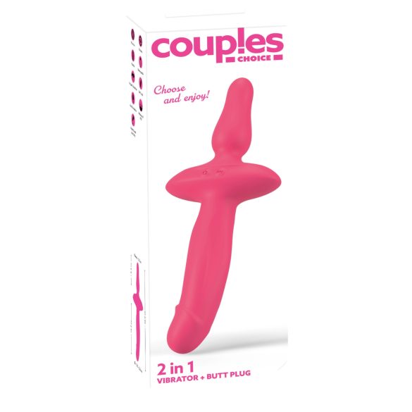 Parenes Favoritt - 2i1 vibrator og analplugg (rosa)