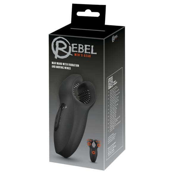 Rebel - Bevegelig arm, vibrerende hodevibrator (svart)