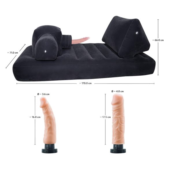 You2Toys Velvet Luxury - sexmaskin med seng (svart)