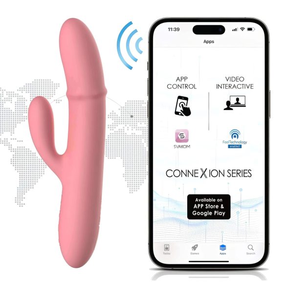 Svakom Mora Neo - smart klitorisvibrator med perler (rosa)
