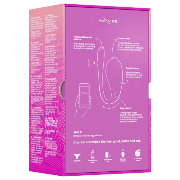 We-Vibe Jive 2 - oppladbar, smart vibrasjonsegg (rosa)
