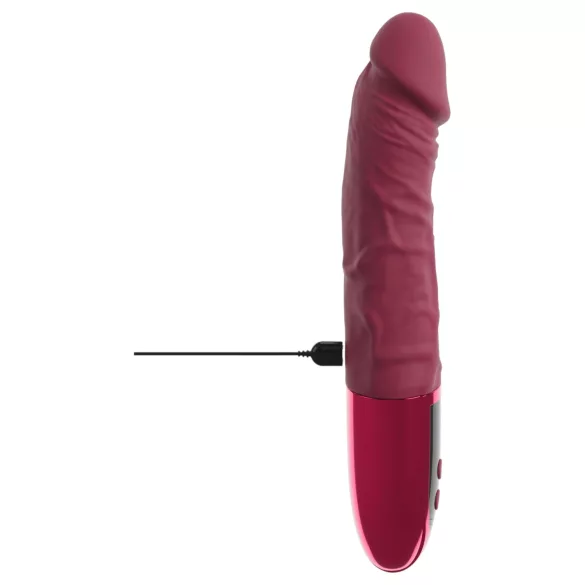 Beau Coeur Varelo - realistisk, oppladbar silikonvibrator (rød)