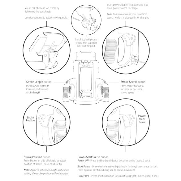 Fleshlight Quickshot Launch - masturbator-adapter (svart)