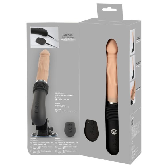 You2Toys RC Pulemaskin Flesh - støtende vibrator (svart)