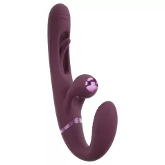 Javida - stroppeløs påsettbar parvibrator (lilla)