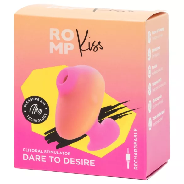 ROMP Kiss - luftbølge-klitorisstimulator (rosa)