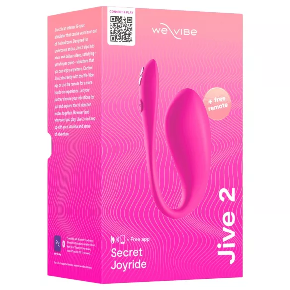 We-Vibe Jive 2 - bærbar, fjernstyrt G-punktvibrator (rosa)