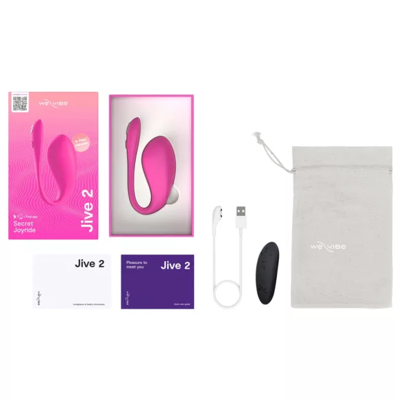 We-Vibe Jive 2 - bærbar, fjernstyrt G-punktvibrator (rosa)