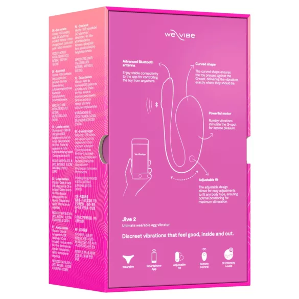 We-Vibe Jive 2 - bærbar, fjernstyrt G-punktvibrator (rosa)
