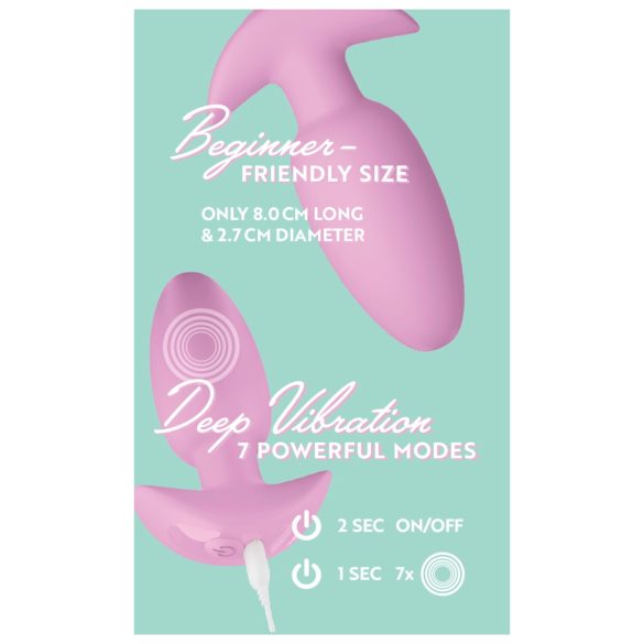 Cuties Mini - vibrerende analplugg (rosa)
