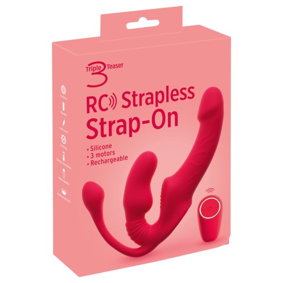 You2Toys Strapless - festbar 3-armet vibrator (rosa)